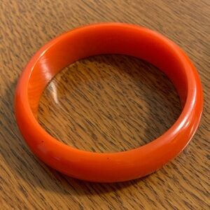 Bakelite 60s Red Orange Bracelet